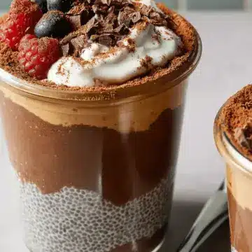 High-Protein Peanut Butter & Chocolate Chia Pudding