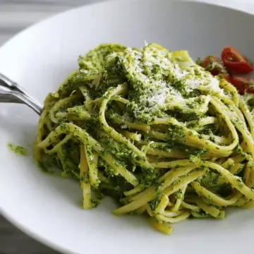 Spinach Pesto Sauce With Linguine or Spaghetti