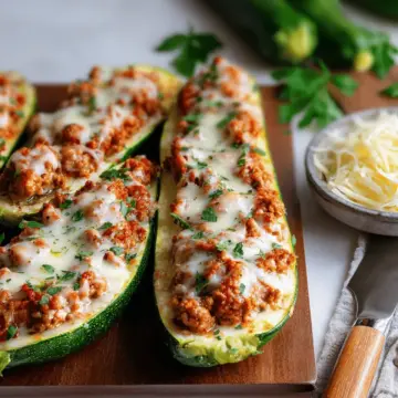 How To Make Stuffed Zucchini Boats with Ground Turkey