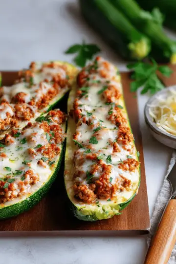How To Make Stuffed Zucchini Boats with Ground Turkey