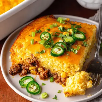 Cheesy Chili Cornbread Casserole