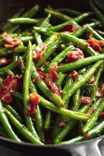 Brown Sugar Green Beans with Bacon