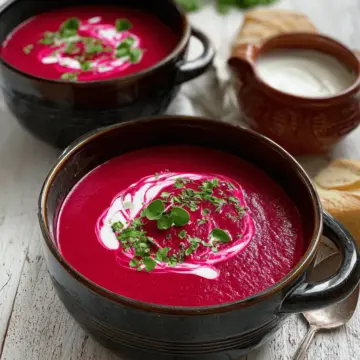 Beetroot & Sweet Potato Soup
