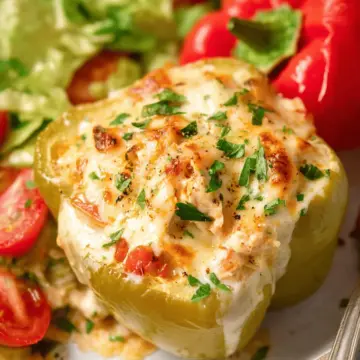 White Chicken Chili Stuffed Peppers