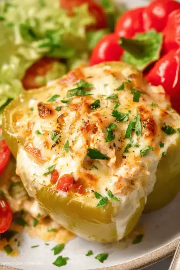 White Chicken Chili Stuffed Peppers