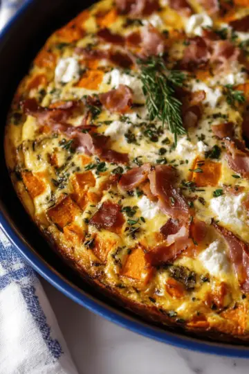 Ham Sweet Potato Frittata