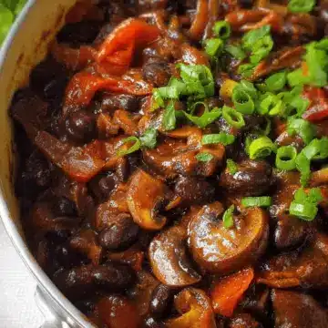 Mushroom and Black Bean Chilli