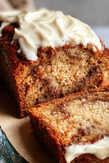 Cinnamon Roll Banana Bread