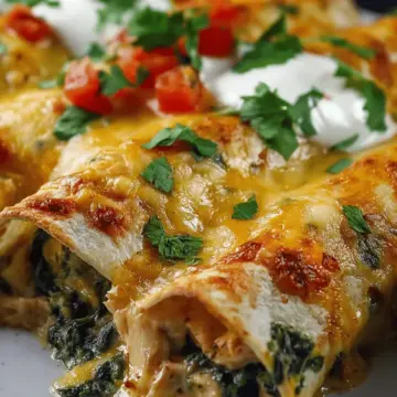 Spinach and Chicken Enchiladas