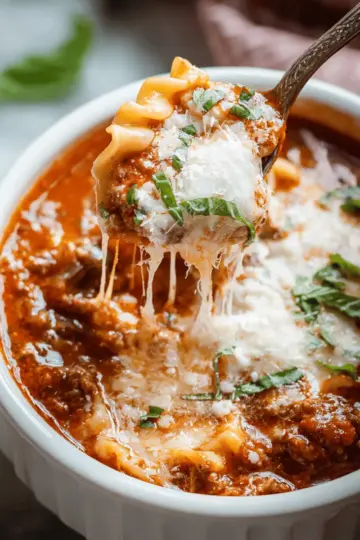 One Pot Lasagna Soup