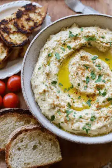 Roasted Garlic White Bean Dip