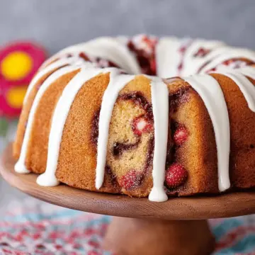 Strawberry Swirl Bundt Cake