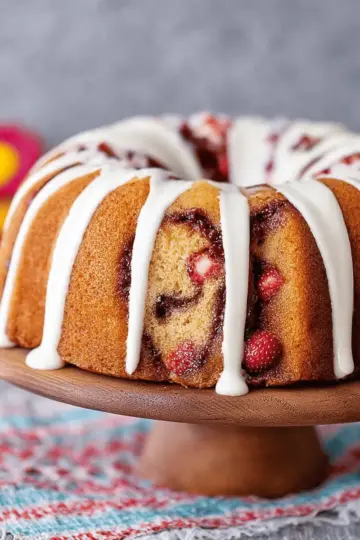 Strawberry Swirl Bundt Cake