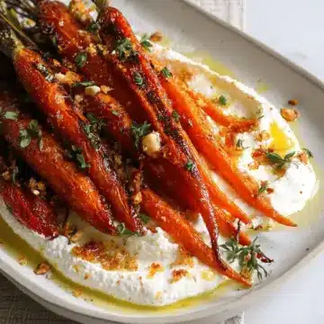 Roasted Carrots with Whipped Ricotta and Hot Honey