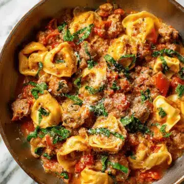 One Pan Tortellini with Sausage