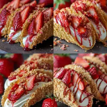 Strawberry Crunch Cheesecake Tacos