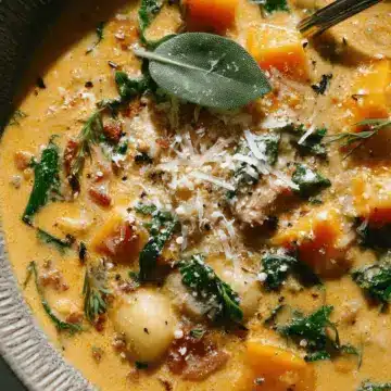 Creamy Butternut Squash and Gnocchi Soup