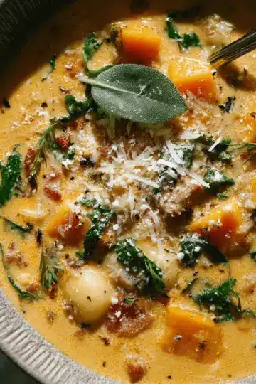 Creamy Butternut Squash and Gnocchi Soup