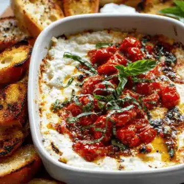 Baked Goat Cheese Bruschetta Dip