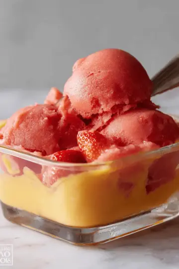Mango and Strawberry Sorbet Recipe
