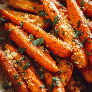Parmesan Garlic Roasted Carrots