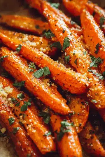 Parmesan Garlic Roasted Carrots