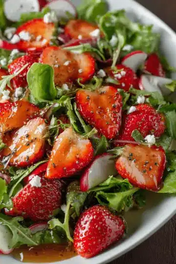 Strawberry Salad with Honey Vinaigrette (VIDEO)