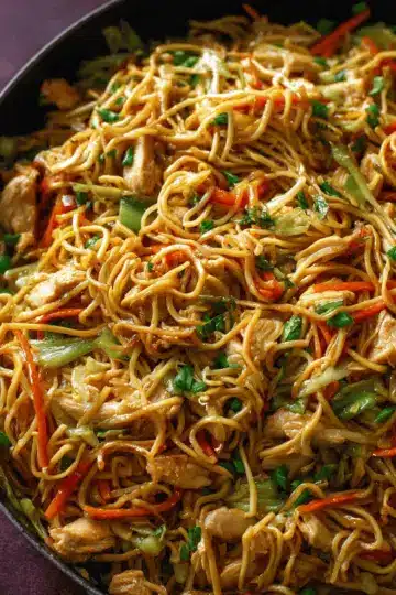Chicken Chow Mein with Best Chow Mein Sauce!