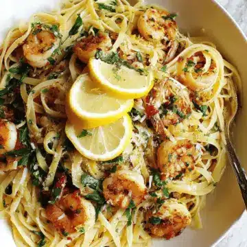 Lemon Garlic Shrimp Pasta