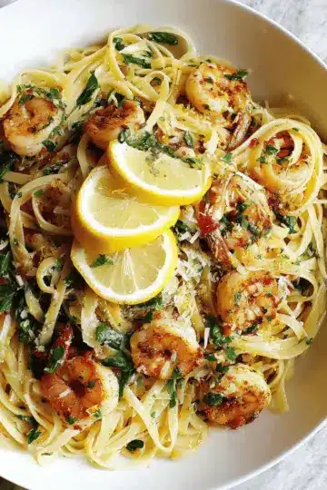Lemon Garlic Shrimp Pasta