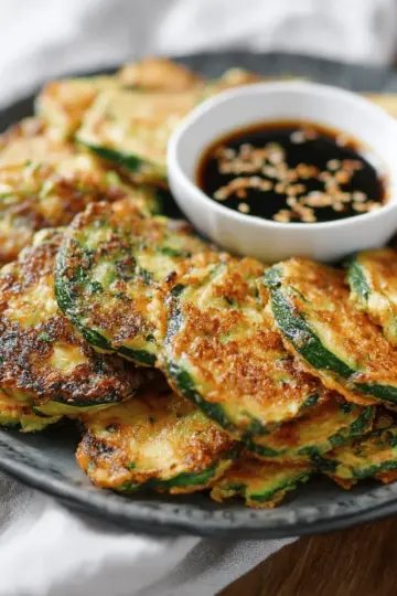 Korean zucchini fritters - hobak jeon