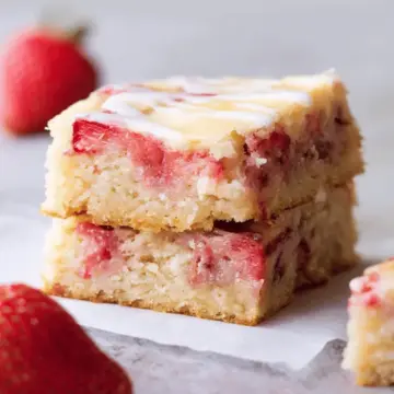 Strawberry Lemon Blondies