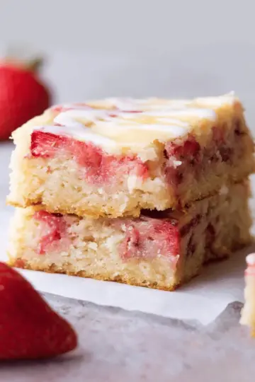 Strawberry Lemon Blondies