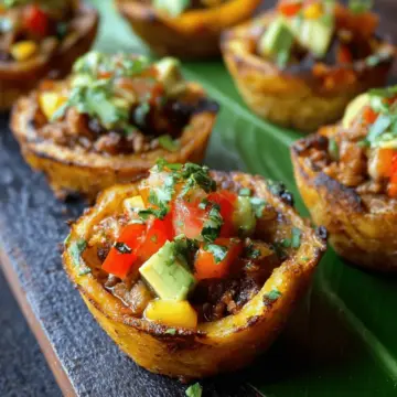 Stuffed plantain cups