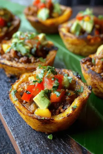 Stuffed plantain cups