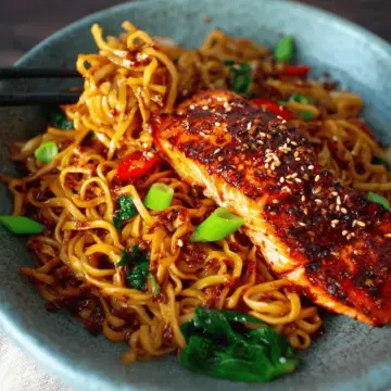 Asian Salmon with Noodles