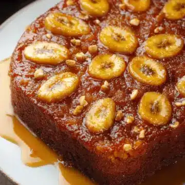 Caramel Banana Upside Down Cake