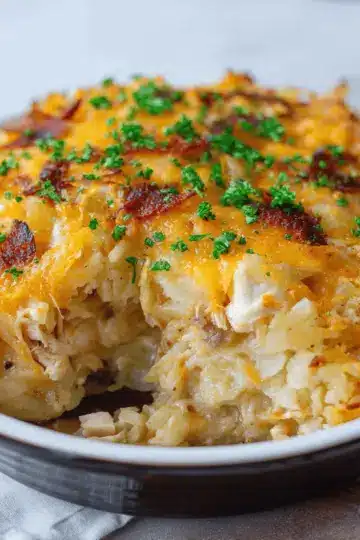 Easy and Cheesy Chicken Hashbrown Casserole Recipe