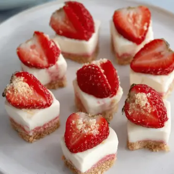 No Bake Strawberry Cheesecake Bites