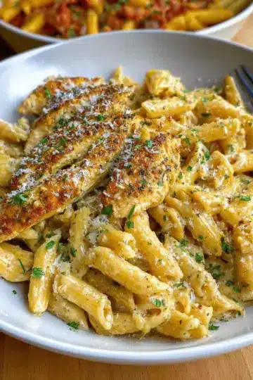 Garlic Parmesan Chicken and Pasta (One-Pan)