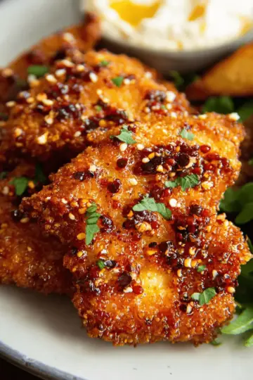 Crispy Hot Honey Feta Chicken