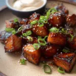 Honey and Soy Sauce Glazed Salmon Bites