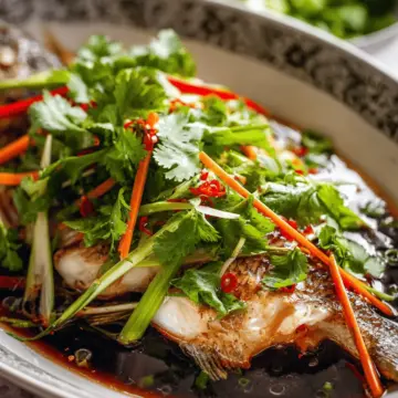 Steamed Fish with Ginger and Soy Sauce