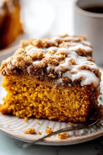 Pumpkin Coffee Cake with Crumb Topping