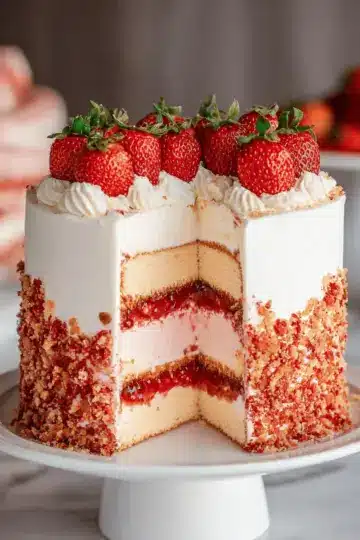 Strawberry Crunch Cake