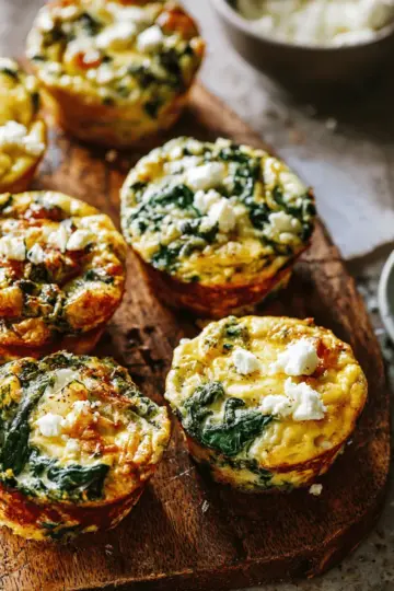 Spinach Feta Egg Muffins