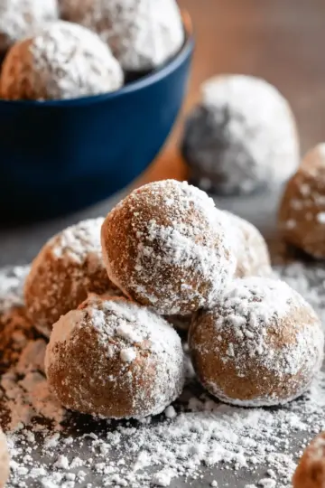 Gingerbread Snowball Cookies