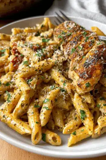 Garlic Parmesan Chicken and Pasta (One-Pan)