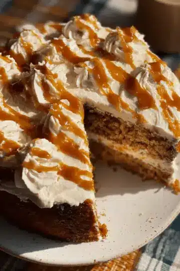 Salted Caramel Banana Cake