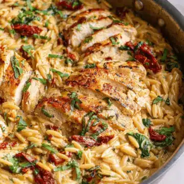 Creamy Tuscan Chicken Orzo